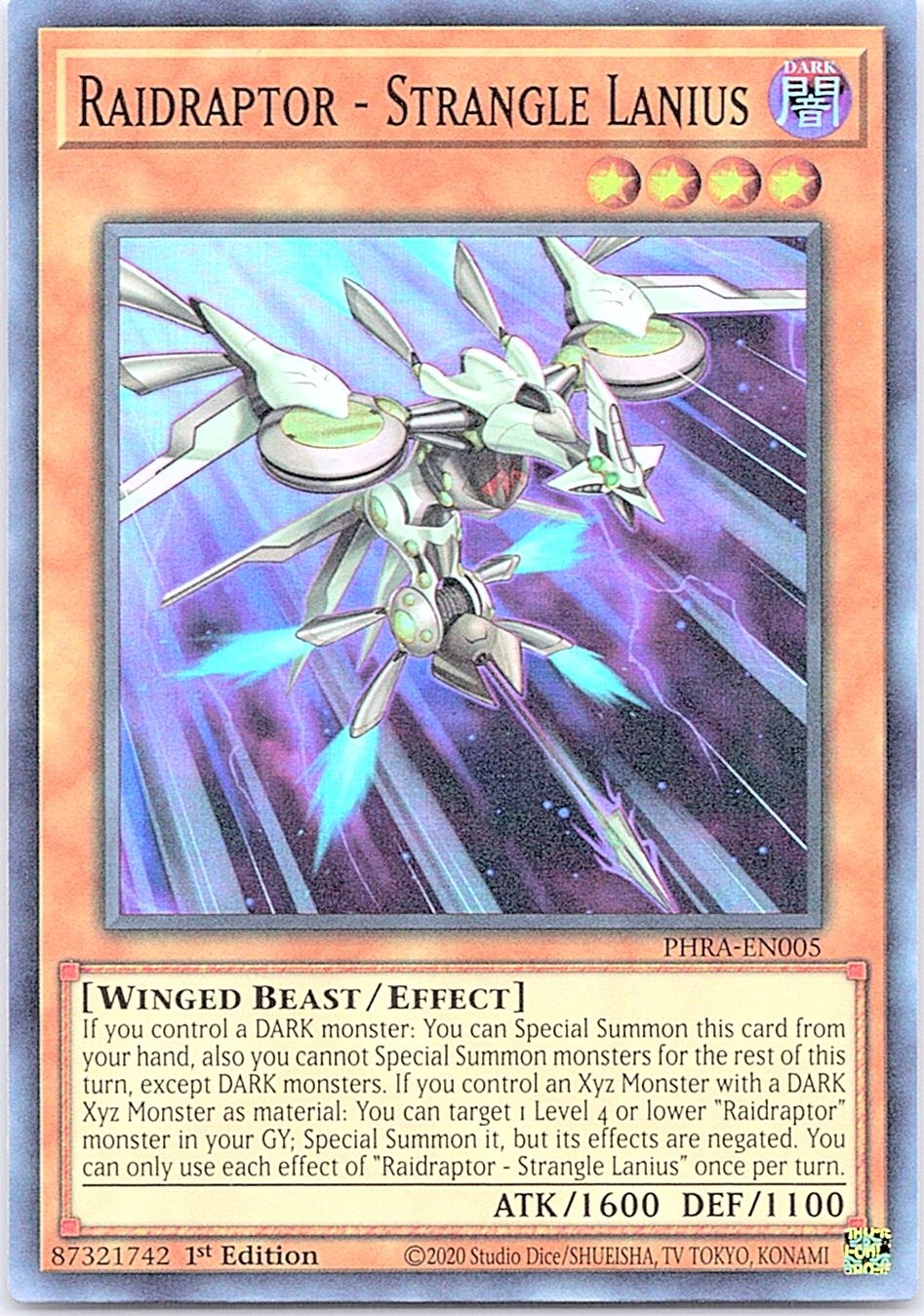 Yugioh: Raidraptor - PHRA-EN005 - Super Rare - 1st Edition - NM