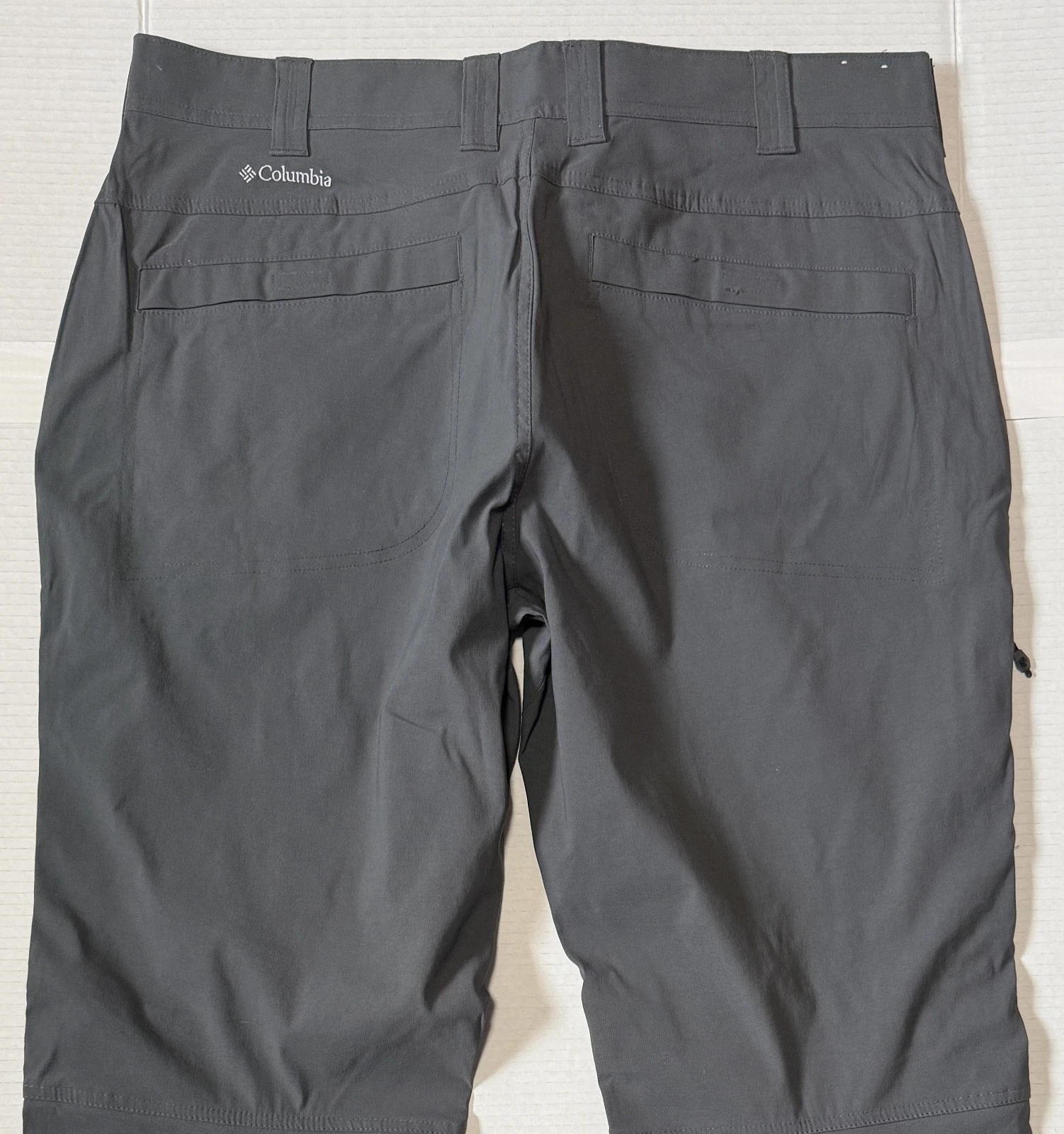 COLUMBIA Omni-Shield - Men's Gray Nylon Stretch Outdoor Hiking Pants - 38x30