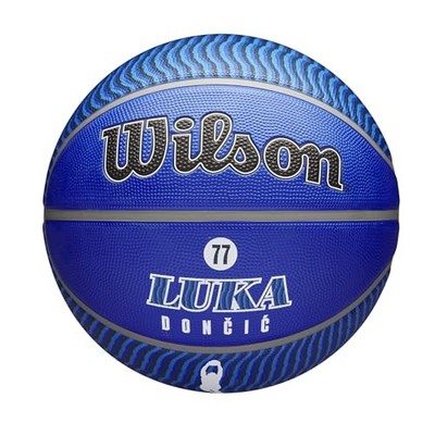 WILSON Basketball NBA PLAYER Ball Gummi Herren Größe 7, 24,5 cm Outdoor Doncic