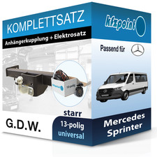 Für Mercedes Sprinter 18- G.D.W. Anhängerkupplung starr + 13polig E-Satz AHK neu Für Mercedes Sprinter 18- G.D.W. Anhängerkupplung starr + 13polig E-Satz AHK neu