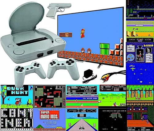 Retro Spielekonsole classic mit 22 eingebauten spielen 2 Fernbedienungen NEU - Bild 9 von 13