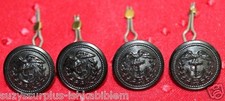 WWII US Coast Guard Black Buttons 11/16 in 18mm  29L w toggles  lot of 4 B4335