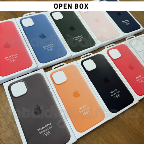 Apple Silicone iPhone 15 Case MagSafe Cover Genuine for 15 Pro Plus Max - Open - Picture 42 of 74