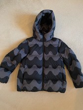 Marimekko X Uniqlo Women’s Black And Grey Down Hooded Jacket Xxs
