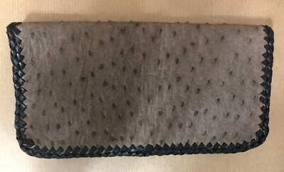Genuine Ostrich Skin Clutch Wallet Handmade In Australia Soft Supple Skin