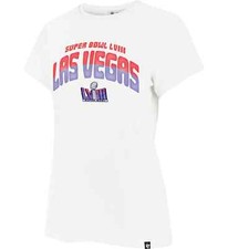 '47 Brand Women's Super Bowl LVIII Far Out White T-Shirt XXL - NWT - Charity