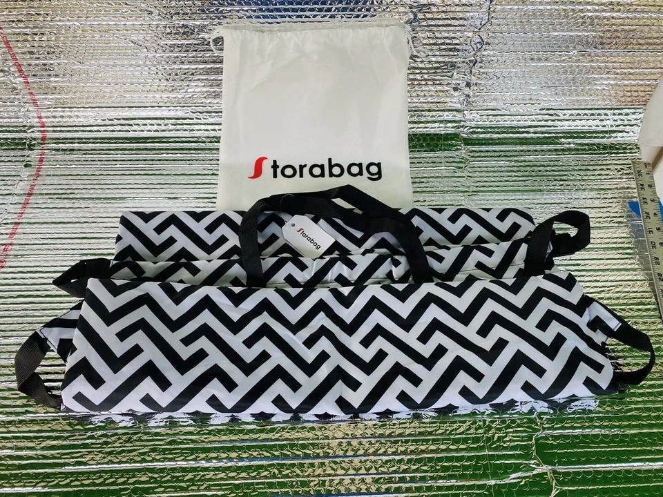 Bolsa de lavanderia italiana Storabag com alças 35"X23" preta e branca - Imagem 2 de 4