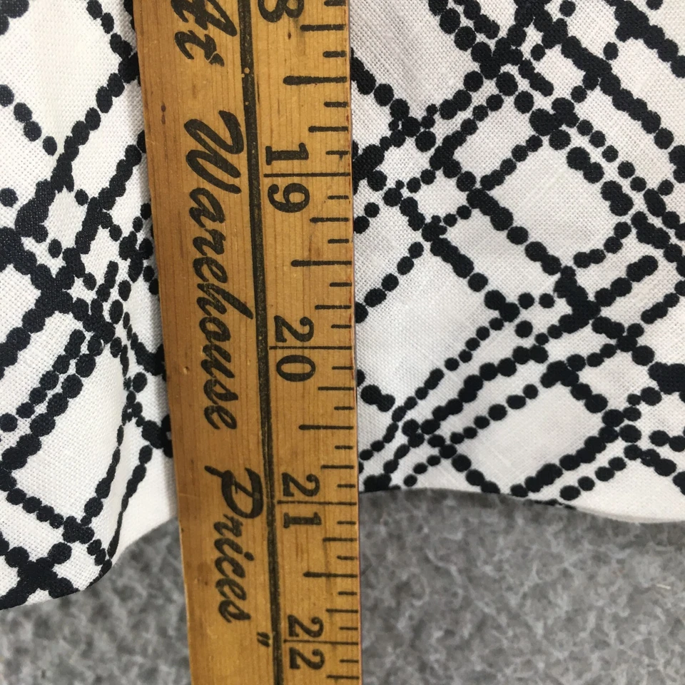 Merona A 字迷你裙女式 8 白色黑色亚麻侧拉链腰带休闲 — 第 4/4 张图片