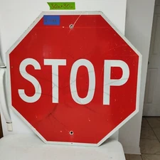 Stop Sign 30" Authentic Retired Street Traffic Road Sign Lot 12-485