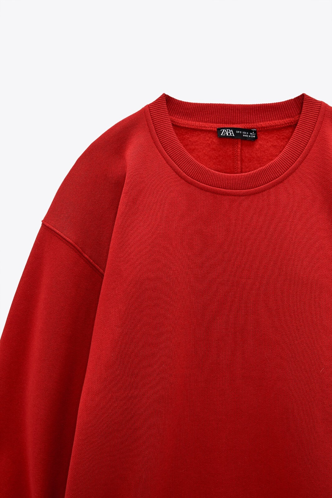 Zara Limitless Contour Intense Red Oversized Sweatshirt - Size S image 4