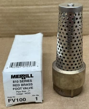 Merrill FV100 Foot Valve 1” 810 Series Red Brass NEW IN ORIGINAL BOX ⭐️