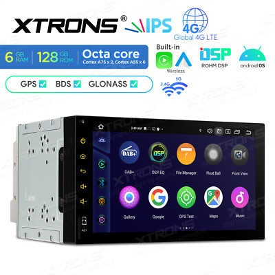 XTRONS Android 14 Octa-Core 6+128G Doppel 2 DIN Autoradio 7 Zoll IPS Auto USB 4G