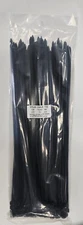 16" Heavy Duty Thick  100 Packs of BLACK CABLE ZIP TIES UV Resistant UL 200lb