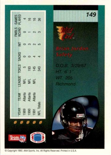 1992 Wild Card - Football Singles - #1 - 250 - Pick Your Players - Picture 292 of 436