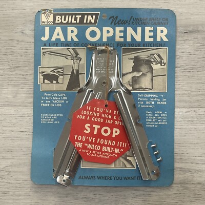 Vintage WilCo Under Shelf Or Kitchen Cabinet Jar Opener Made In USA NEW
