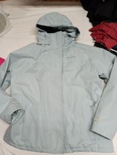 Trespass Technical Performance Waterproof Teal Blue Hooded Women's Jacket Sizexl