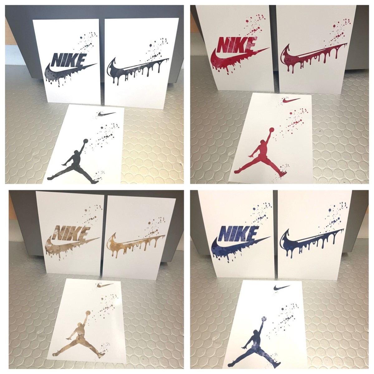 Nike air jordan prints sports logo wall art bedroom living room office decor
