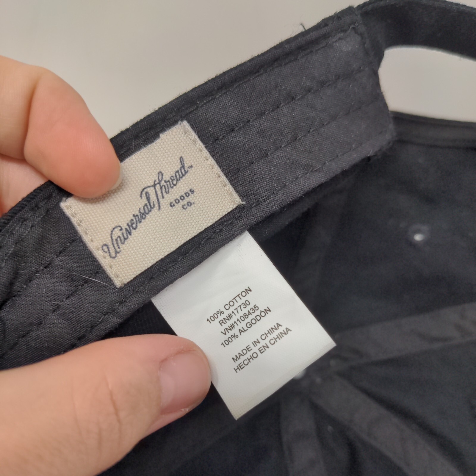 Universal Thread Slideback Hat Black One Size Adj… - image 7