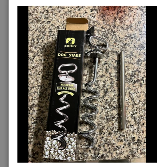 Estaca de amarre para perros sin ruptura, estaca para perros de alta resistencia para todos los perros Foto 2 de 3