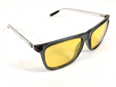 DUCO Nachtsicht Fahrer Sonnenbrille schwarzes Gestell gelbe Gläser