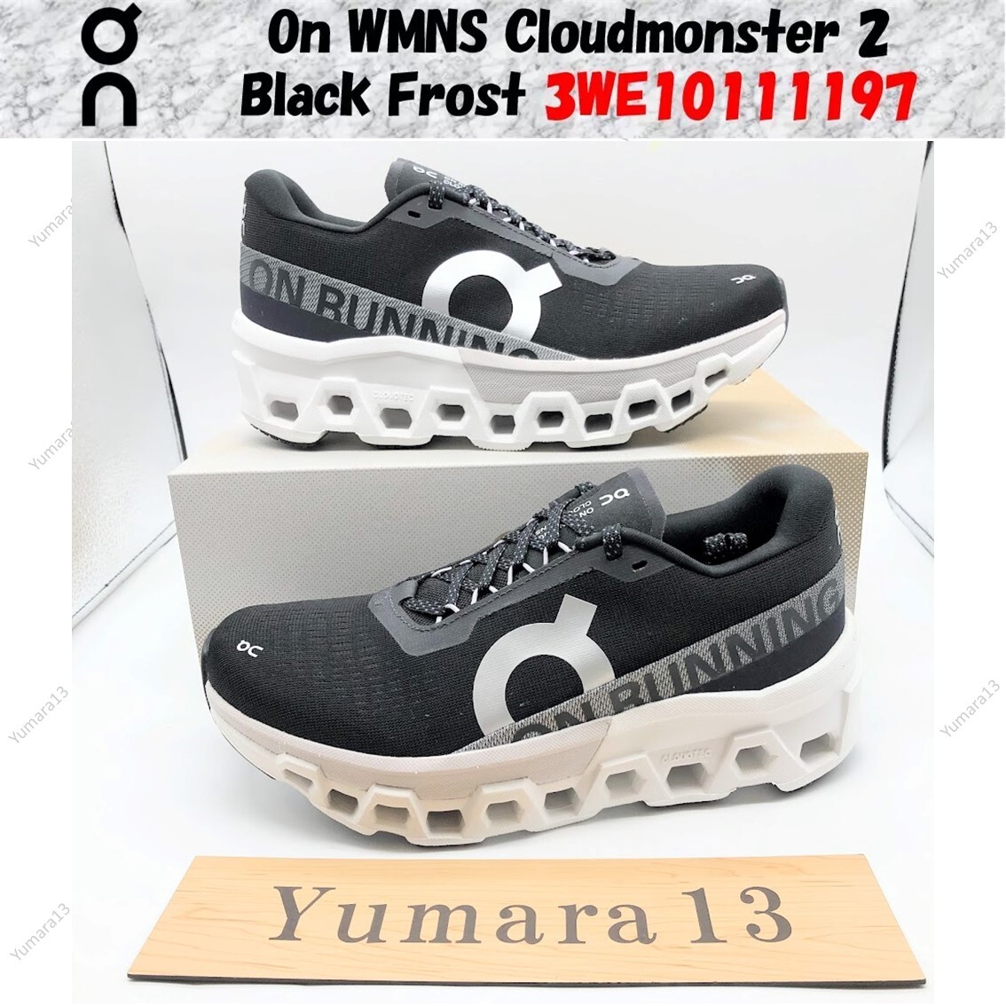 On WMNS Cloudmonster 2 Black Frost 3WE10111197 Women's Size