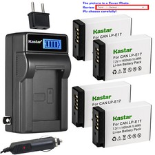 Kastar Battery LCD AC Charger for Canon LP-E17 LPE17 Canon EOS 800D Rebel SL2