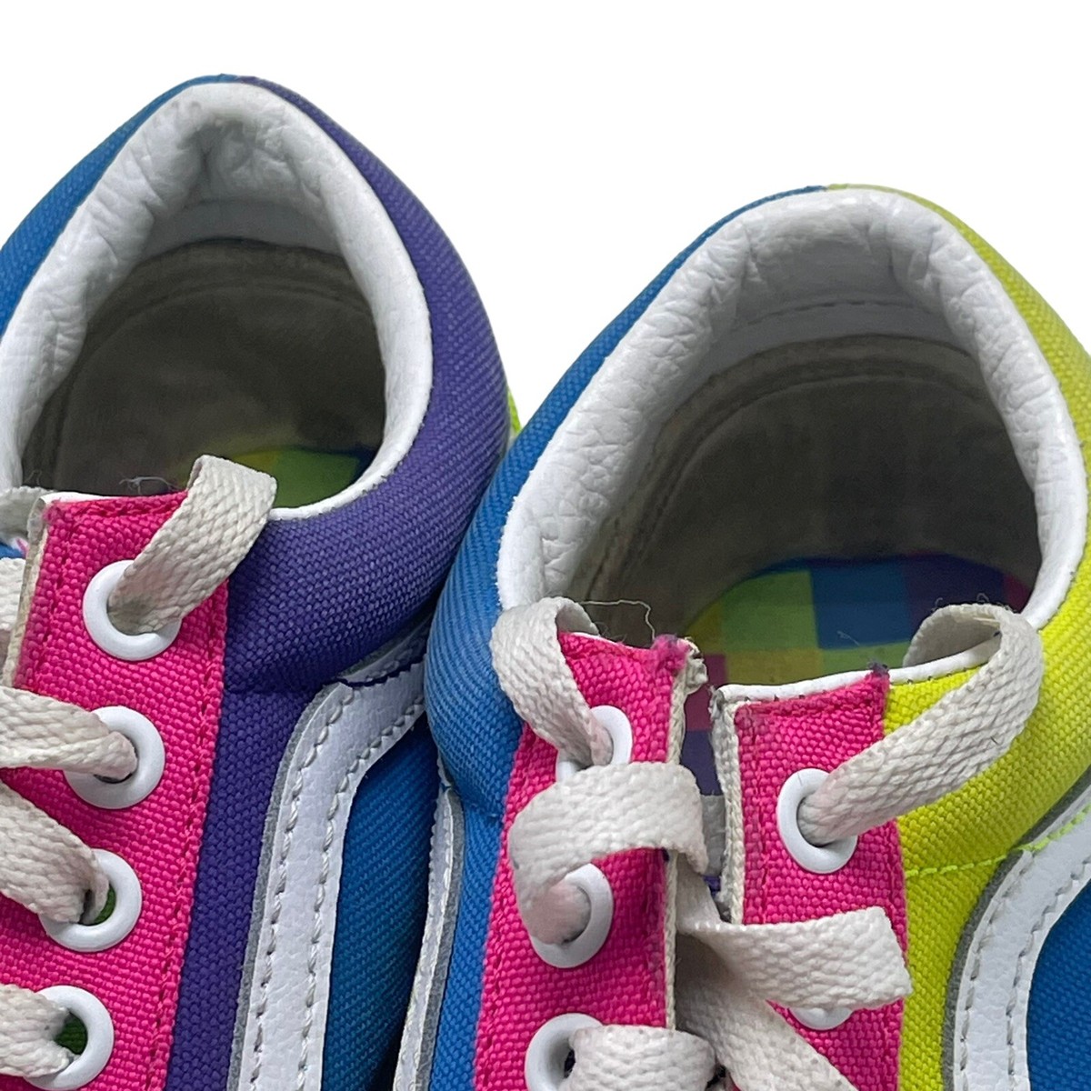 Vans Old Skool Neon Color Block Shoes Womens 8.5 Mens 7 | eBay