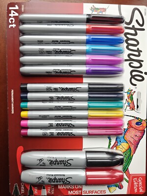 Sharpie Permanent Markers 14 Ct Special Edition Pk Ultra Fine, Fine, & Chisel 