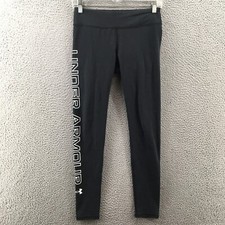 Under Armour Ankle Leggings Womens SM actual 27x27.5 Black Mid Rise Pull On