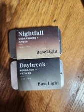 LOT OF 2 - BASELIGHT NIGHTFALL SCENT  - DAYBREAK 0.35 OZ