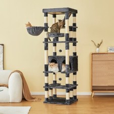 Dark Gray Purrfect Playground 75-Inch Cat Haven Cat Adventure Tower