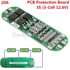 3S 20A Li-ion Lithium Battery 18650 Charger PCB BMS Protection Board Cell 12.6V