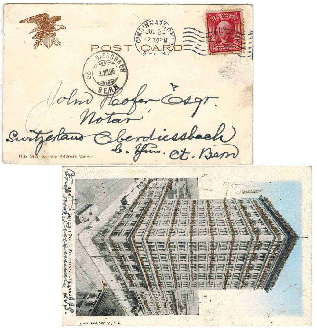 United States 1902 Definitives 2c Washington Shield 1906 Cincinnati, Ohio Sta. V