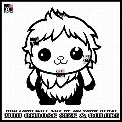 Cute Little Sasquatch Baby Bigfoot Vinyl Decal Sticker Chibi Japanese Style Car