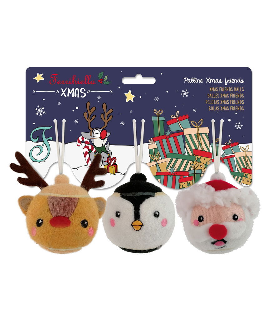 Offerta Palline Natale Ferribiella Xmas Friends - Cani e Gatti