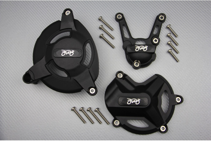 Kit cache moteur AVDB pour BMW S1000R K47 2014-2016 - Protection carter noir en aluminium