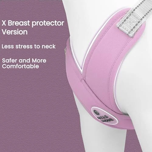 Dog Harness with Leash Set M (Neck 19.3-23.3'' Chest 22.5-25.6'') Purple