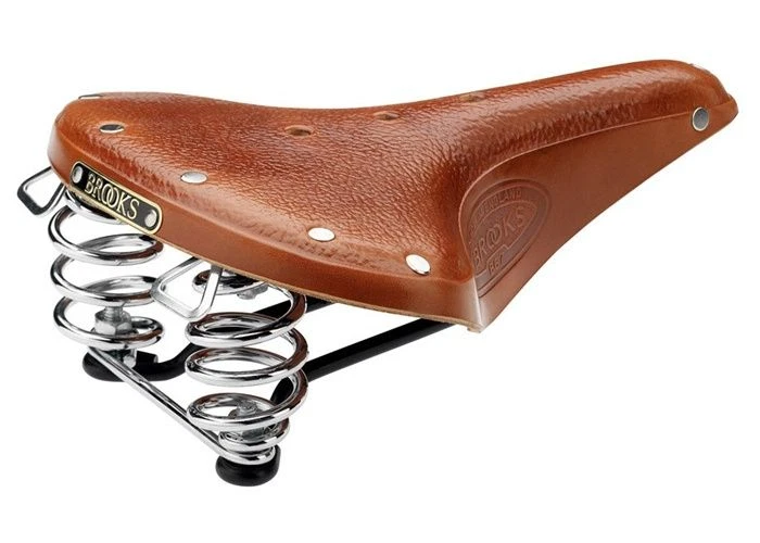 SILLINES DE BICICLETA DE CUERO - CON RESORTES - BROOKS INGLATERRA - ASIENTO DE BICICLETA DE CUERO B67  Foto 4 de 4