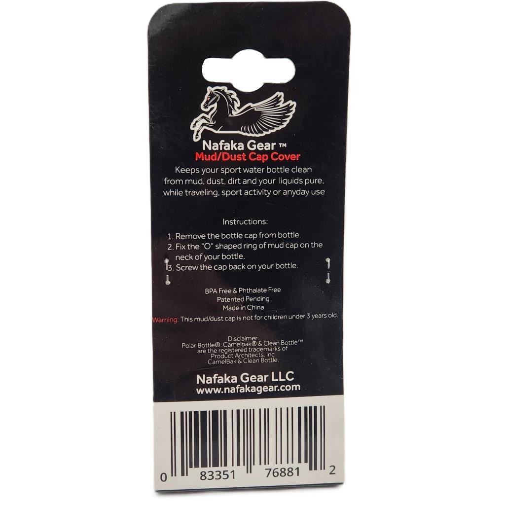 Nafaka Clear Dust Cap for Polar CamelBak & Water Bottles with Sport Valve .9"