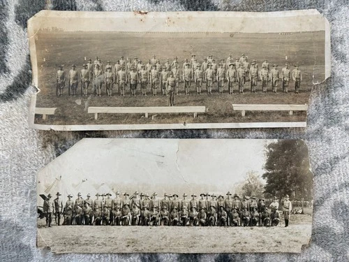 Lot of 2 WW1 or Spanish American War Troop Photographs