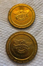 2 GOLD COIN CASINO $1 ONE DOLLAR GAMING SLOT TOKENS - Central City, CO