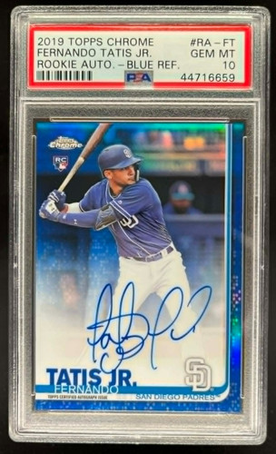 Fernando Tatis Jr. [Blue Refractor] #RA-FT 2019 Topps Chrome Rookie Autographs card