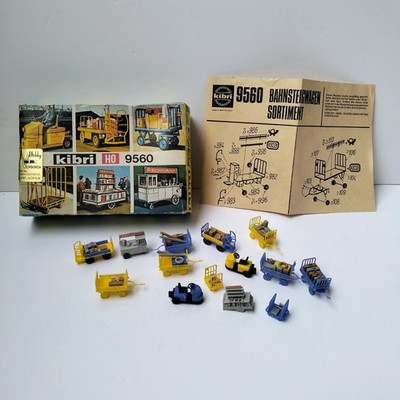 Kibri 9560 1:87 HO Platform Cart Assortment Bahnsteigwagen Sortiment Assembled