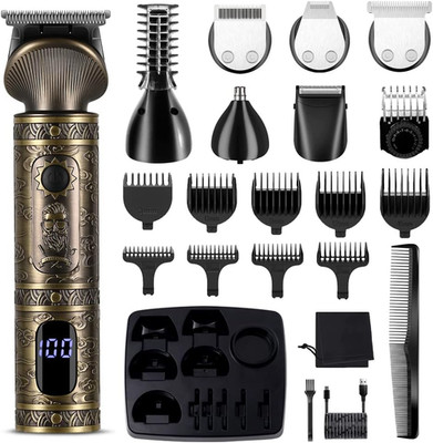 Beard Trimmer Kit Professional Hair Clipper Zero Gapped T-Blade Electric Shaver