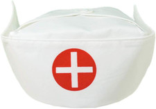 U.S. Toy Adult Women'S Nurse Hat Costume Bonnet White