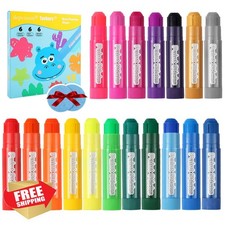 Bath Crayons 18 Pack Toddler Kids Bathtub Washable Markers and Sponges