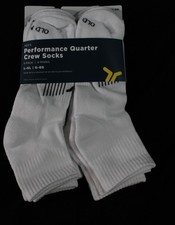 Old Navy Men's 3-Pack Performance Quarter Crew Socks JT8 White Size L/XL NWT