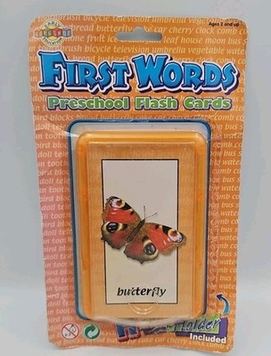 Vtg. Quizzical Card Education Home Schooling Easy Level Learning Cards & Holder