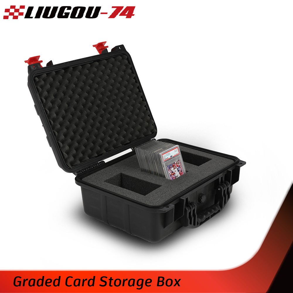 50CT 150CT] Weatherproof Graded Card Storage Box Case Slab Holder