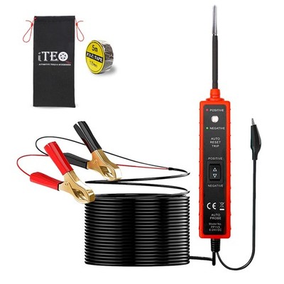 ITEQ Power Circuit Probe Tester, 6V-24V DC Test 57.2 cubic inches, red,black 